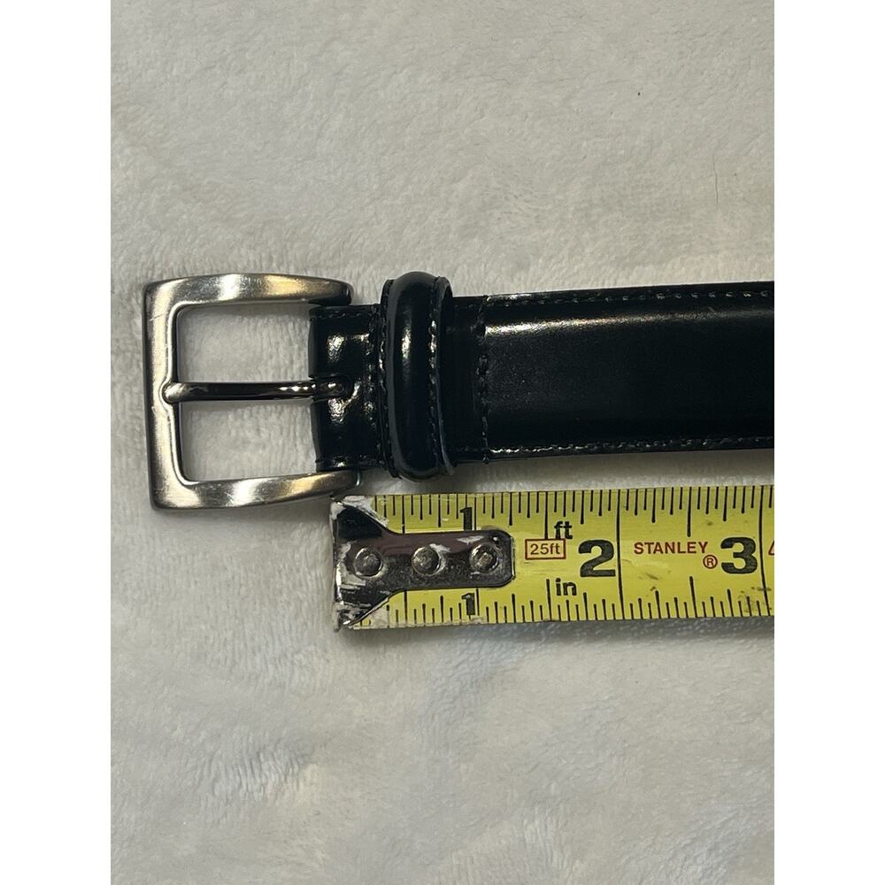 Coach 5936 Mens 42" 105 CM Black Leather Belt Silver Tone Buckle Classic - Picture 8 of 13